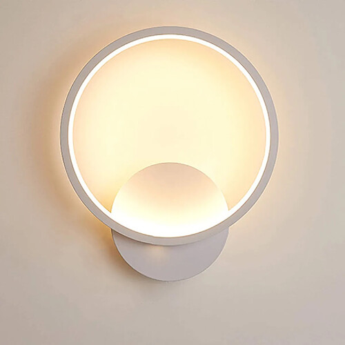 Stoex Applique Murale Blanche Minimaliste D'Intérieur Applique Murale Led Lampe Murale Ronde Blanc Chaud Pour Salon Chambre Couloir Couloir Escaliers