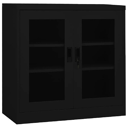 vidaXL Armoire de bureau Noir 90x40x90 cm Acier