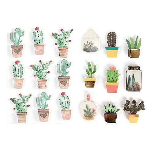 Graines Creatives 18 stickers 3D Cactus