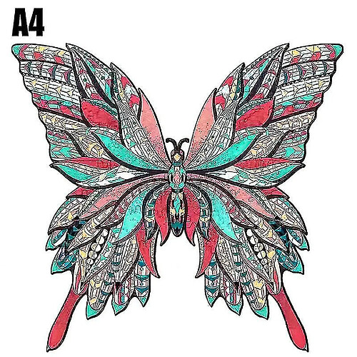 Universal (# A4 Butterfly) Pièges d'animaux de puzzle en bois Famille pour adultes