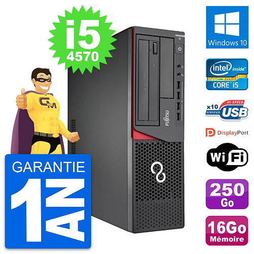 PC Fujitsu Esprimo E720 DT Intel i5-4570 RAM 16Go Disque 250Go Windows 10 Wifi · Occasion