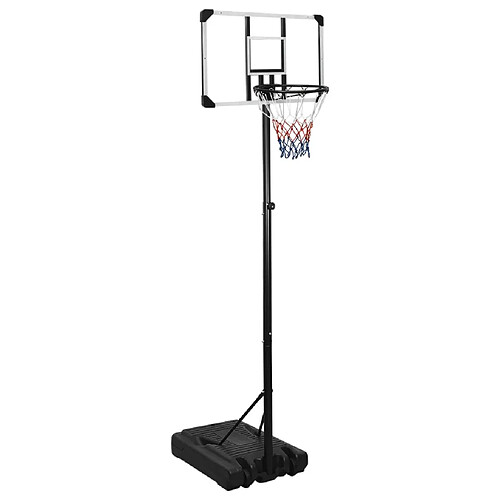 vidaXL Support de basket-ball Transparent 235-305 cm Polycarbonate