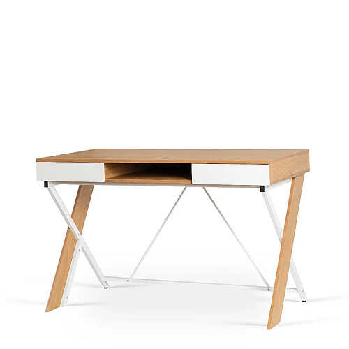 Vivaldi Bureau Rea 120 cm Chêne Doré/Blanc