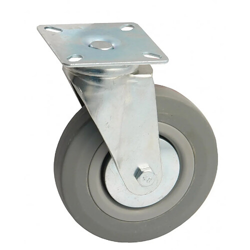 Avl ROULETTE D100MM CAOUTGRIS PLATINE PIV