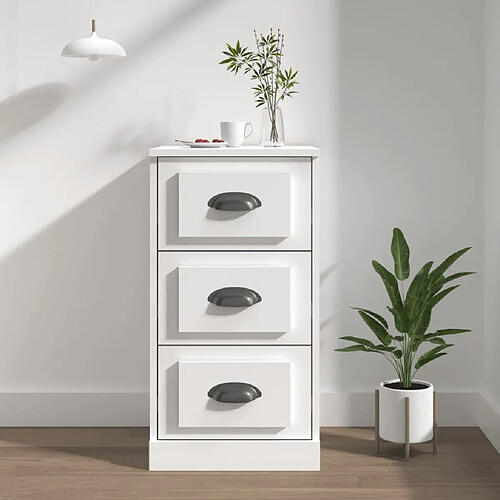 Maison Chic Buffet,Meuble de Rangement,commode pour salon,Cuisine blanc 36x35,5x67,5 cm bois d'ingénierie -MN89190