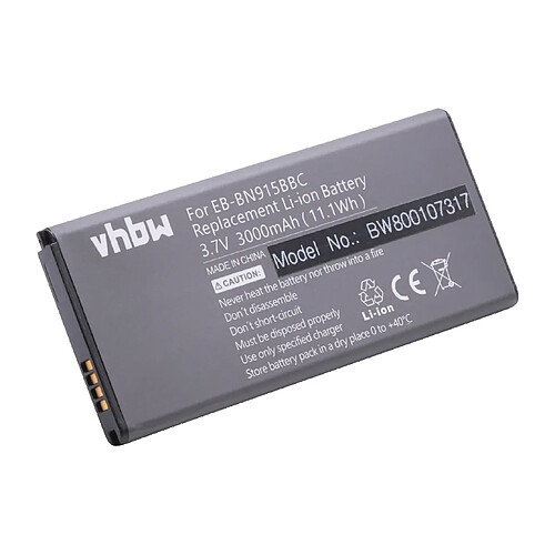 vhbw Li-Ion batterie 3000 mAh (3.8V) pour Smartphone Samsung Galaxy SM-N915G, SM-N915J comme EB-BN915BBC, EB-BN915BBE, EB-BN915BBK.