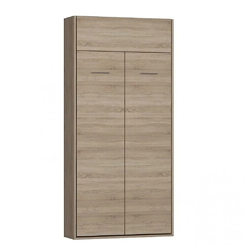 Inside 75 Armoire lit escamotable DYNAMO chêne naturel ouverture assistée couchage 90*200 cm