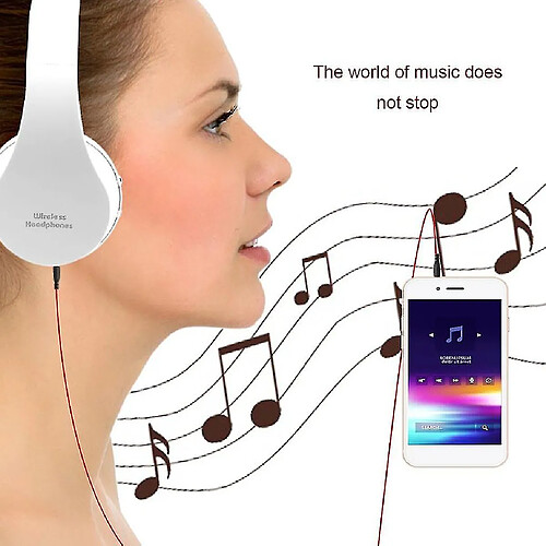 Universal Mic de casque Bluetooth stéréo sans fil pliable pour ordinateur portable PC de téléphone portable iPhone