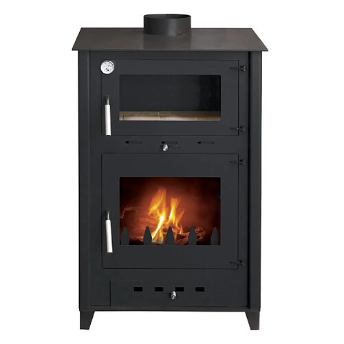 Interstoves Poêle à bois avec four Rosa 10 | Bûches 50cm - Noir