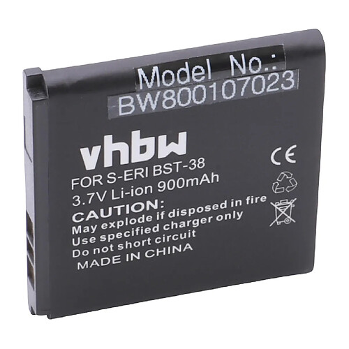 vhbw Li-Ion batterie 900mAh (3.7V) pour Smartphone, téléphone, portable SonyEricsson W150 Yendo, W580, W580a, W580c, W580i, W760C comme BST-38.