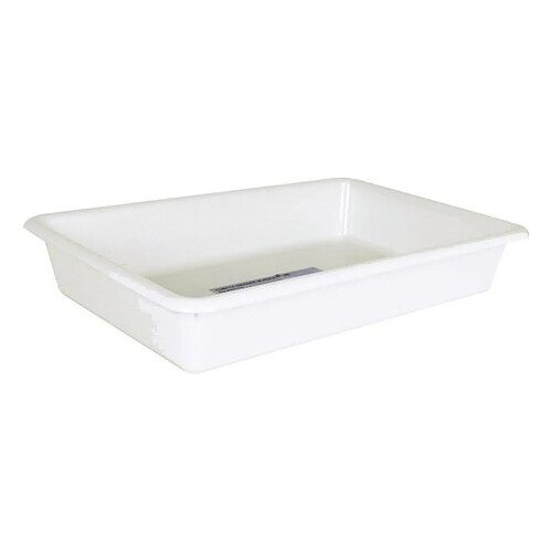 Totalcadeau Seau en plastique blanc Mesure - 44 x 29 x 7 pas cher