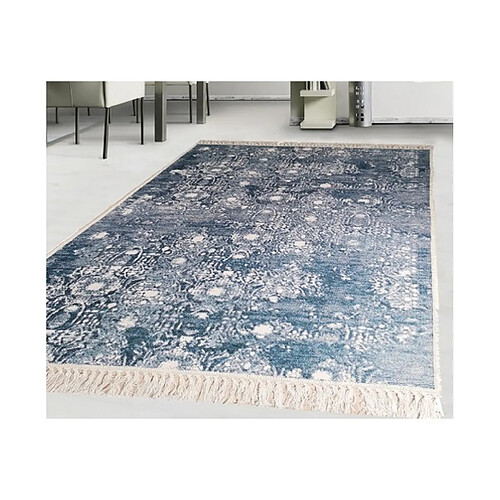 Mani Textile Tapis MEDAILLON Bleu