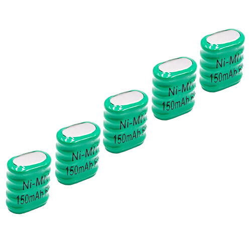 vhbw 5x NiMH pile bouton de remplacement pour type 5/V150H 150mAh 6V convient pour les batteries de modélisme etc.