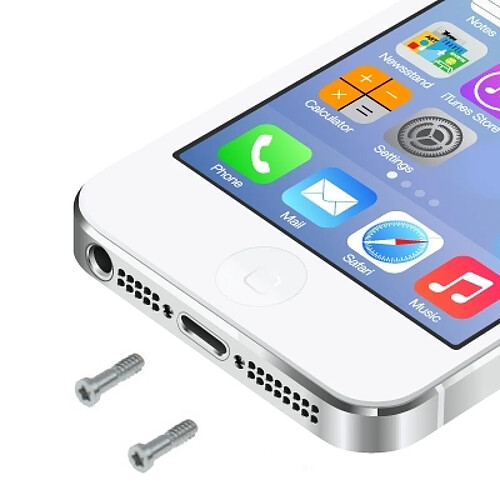 Wewoo Kit de visserie argent pour iPhone 5 / 5S 20 PCS pièce détachée les vis d'ancrage