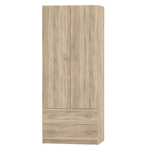 Pegane Armoire placard / meuble de rangement coloris Cambrian - Hauteur 180 x Longueur 74 x Profondeur 50 cm