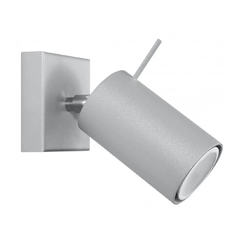 Luminaire Center Applique murale RING acier gris 1 ampoule