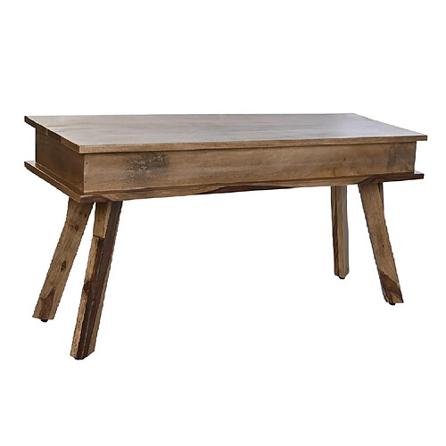 Pegane Table basse en bois coloris marron foncé - Longueur 140 x Profondeur 40 x Hauteur 45 cm