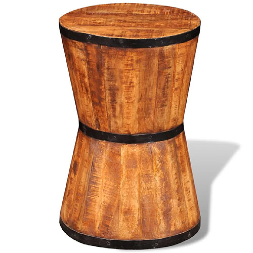 vidaXL Tabouret sablier Bois de manguier brut