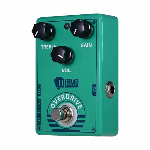 Justgreenbox Pédale d'effet guitare Overdrive avec contrôle du volume Treble Gain Design True Bypass - 1005001840248511