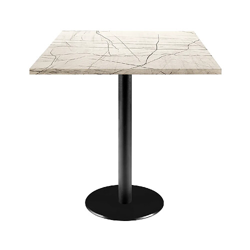 Restootab Table 70x70cm - modèle Rome marbre maia