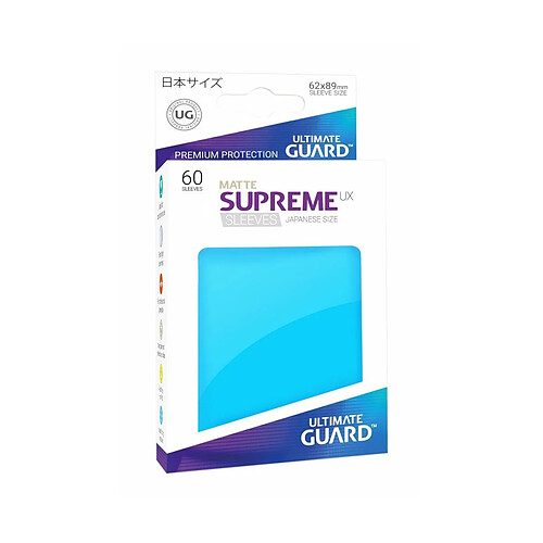 Ultimate Guard - 60 pochettes Supreme UX Sleeves format japonais Bleu Clair Mat