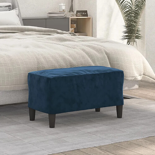 vidaXL Banc Bleu 70x35x41 cm Velours