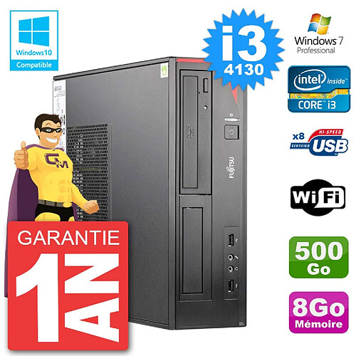 PC Fujitsu Esprimo E520 DT i3-4130 RAM 8Go Disque Dur 500Go Graveur DVD Wifi W7 · Occasion