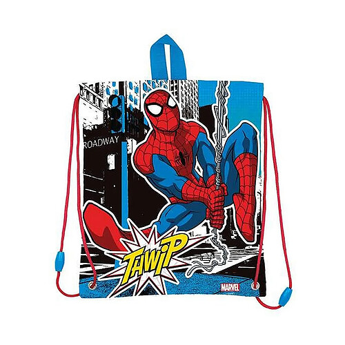 Sac à dos serré par des ficelles Stor Spiderman Streets Sac à goûter (25 x 3 x 30 cm)