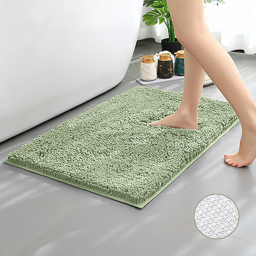 LUUCOZK Tapis de bain absorbants - Vert clair brillantBas-40X60CM