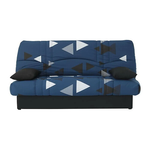 Banquette clic clac 3 places - tissu Bikini bleu - Style contemporain - L 190 x P 92 cm - DREAM