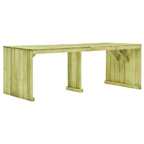 vidaXL Table de jardin 220x101,5x80 cm Bois de pin imprégné