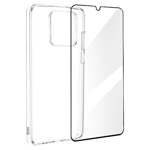 Bigben Coque pour Realme Note 50 Silicone Souple Verre Trempé Dureté 9H Transparent