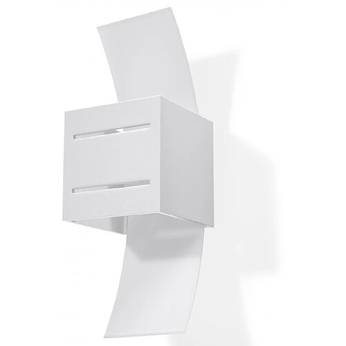 Luminaire Center Applique murale LORETO aluminium/verre blanc 1 ampoule