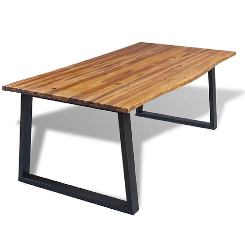 vidaXL Table à manger bois d'acacia massif 200x90 cm