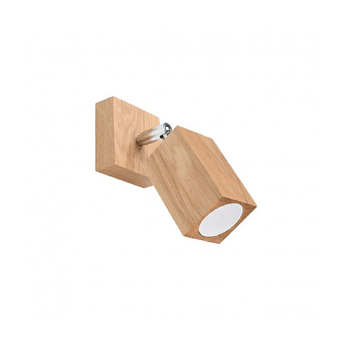 Luminaire Center Spot Keke Oak Bois Chêne 1 ampoule 17cm