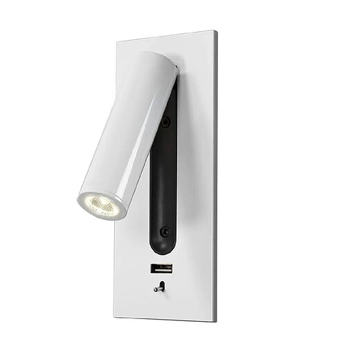 Universal Applique murale 3W lit tête de lit lumière de lecture LED 5V 2.1A chargeur USB interrupteur Hôtel tête de lit lampe murale lampe | LED lampe murale intérieure (lampe thermique)