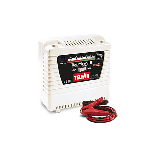 Telwin - Chargeur de batteries 12V-24V 230W - TOURING 18