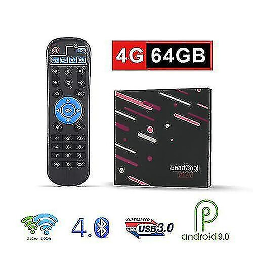 Universal Android 9.0 LeadCool Play TV Box RK3318 Quad Core 2 Go 16 Go 4 Go 64 Go Smart TV Box Player Media 1080p