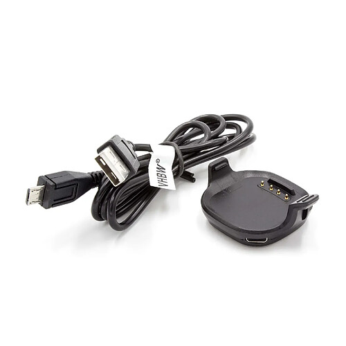 vhbw Station de chargement Chargeur avec câble Micro USB pour Garmin Forerunner 10 citron/blanc ( 4,01 x 5,22 x 1,57 cm ).