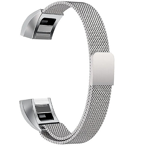 Wewoo Bracelet pour montre connectée Dragonne magnétique en acier inoxydable FITBIT AltaTaille Grand170-236mm Argent