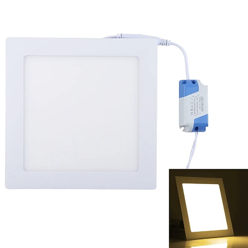 Wewoo 15W lumière blanche chaude de panneau de la 19.6cm de avec le conducteur de LED, 75 LED SMD 2835, CA 85-265V, taille de découpe: 17.5cm