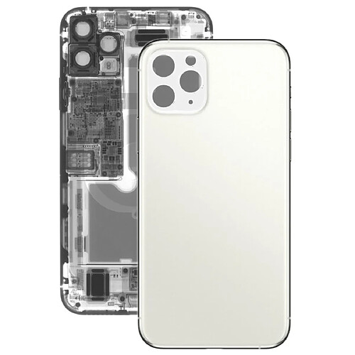 Wewoo Coque Arrière Batterie Verre pour iPhone 11 Pro Max Blanc