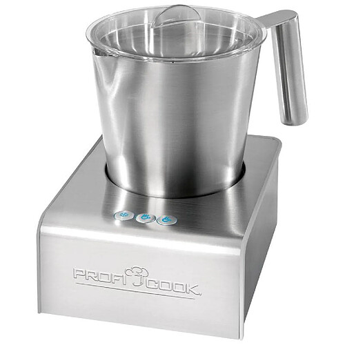 Mousseur à lait électrique Chaude et Froide ou Lait Chauffan 450ml inox, 600, Argent, Proficook, MS 1032