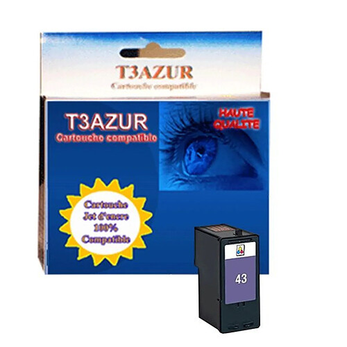 Cartouche compatible Lexmark N°43 / 43 XL - Couleur - T3AZUR