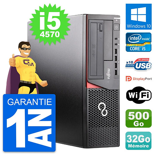 PC Fujitsu Esprimo E920 DT Intel i5-4570 RAM 32Go Disque 500Go Windows 10 Wifi · Occasion