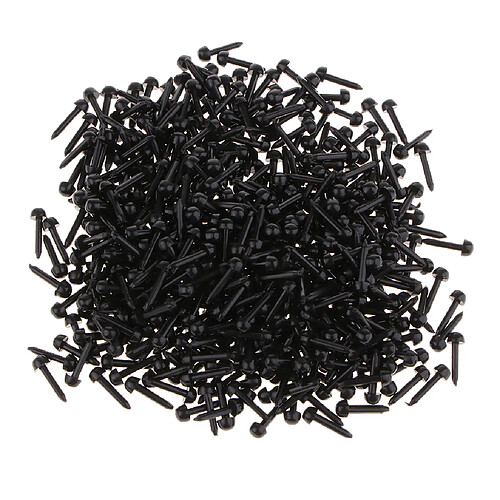 1 paquet de yeux / nez de sécurité en plastique noir pour Toy Doll Craft DIY 4mm 500pcs