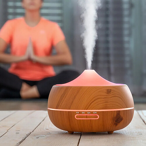 Shop Story Diffuseur Huiles Essentielles 300ml Humidificateur Electrique avec 14 Couleurs Changeantes Arrêt Automatique pour Chambre Salon SPA Yoga Massage