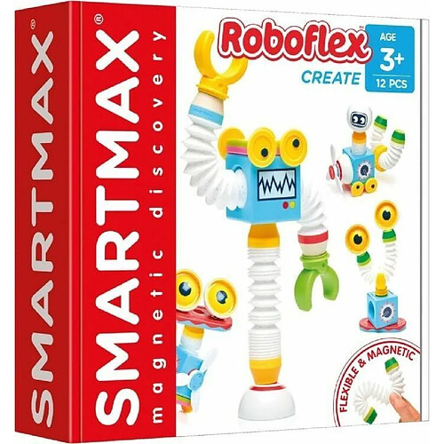 SmartGames - Roboflex Create, Jouets pour Enfants 3 Ans ou Plus, Jouets pour Enfants, Jouet bébé, pièces magnétiques, Souples et magnétiques, Cadeaux pour bébés, 12 pièces.