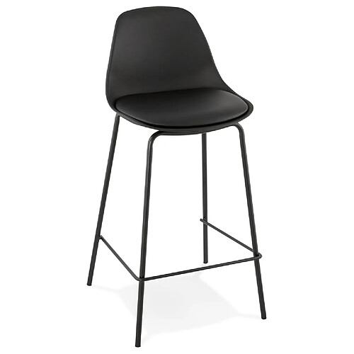 Alterego Tabouret snack mi-hauteur 'COOKIE MINI' noir style industriel