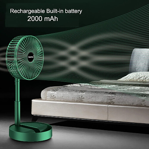 Universal Ventilateur rétractable USB batterie rechargeable 2000 mAh pour l'extérieur Domestique mini ventilateur réglable